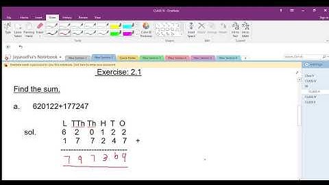 Matric maths 4th std Addition and Subtraction Exercise 2 1 J
