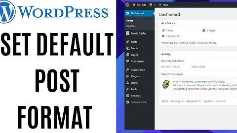 How to set the default post format in WordPress website FAST & EASY