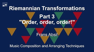 Riemannian Transformations: Part 3 "Order, order, order!"