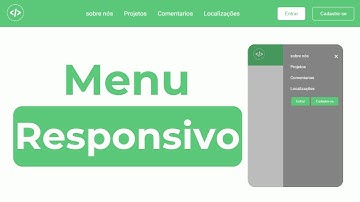 Criando Menu Responsivo com HTML, CSS e JavaScript
