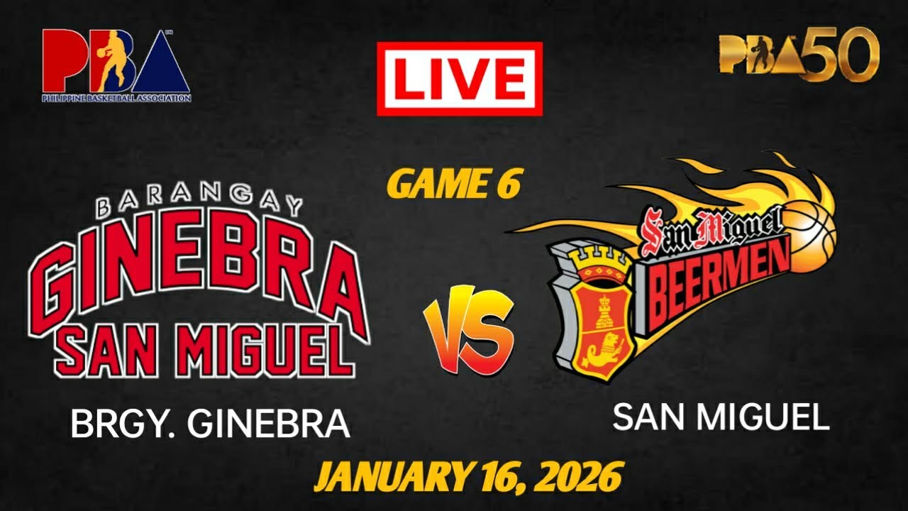 Live Now! BRGY. Ginebra vs San Miguel Beermen | PBA 50 SEMIFINALS | January 16, 2026 