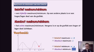 Reële functies: 12. Maximum/minimum van een functie