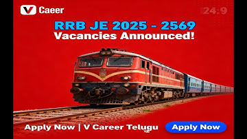 RRB JE 2025 Notification Out! 2569 Vacancies | Eligibility, Application Dates, Syllabus | V Career