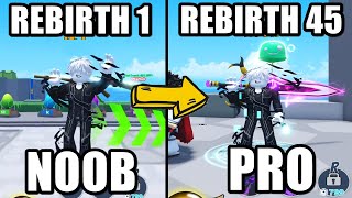 Noob To Pro In Sword Warriors | Reached Rebirth 45