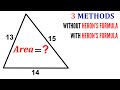 Can you find area of the triangle? | (with and without Heron