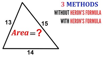 Can you find area of the triangle? | (with and without Heron