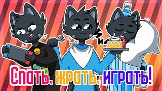 Спать, жрать, играть! Original MEME | Nyaumi (Анимация) (Жизненное меме)