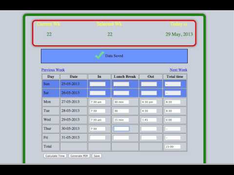 free online timesheet youtube