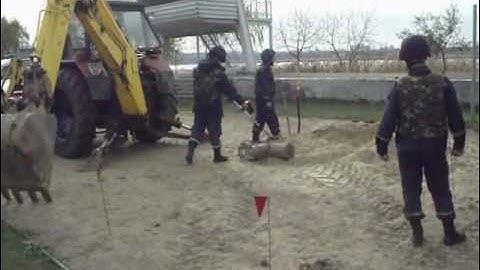 Николаев. Разминирование фугасной бомбы