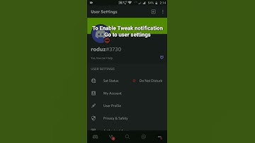 How to enable Tweak notification settings in Discord Mobile #roduz #discord