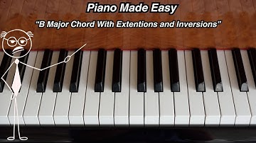 B Major Chord with Inversions & Extensions on Piano and Keyboard🎹