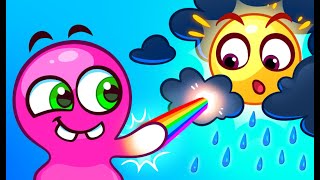 🌧 Rain, Rain Go Away 🌈🌤️☔ | Golden Sun Song | Sam Song Nursery Rhymes for Kids