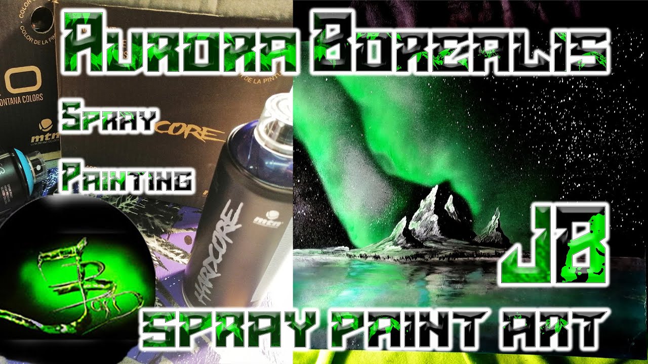 Aurora Borealis, How-to Spray Painting TUTORIAL (By: Spray Paint Art JB), 2021, natural phenomenon