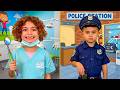 Indoor Playground Roleplay for Kids | Neva &amp; Nali Learn Doctor, Shopping &amp; Cooking 🛝❤️