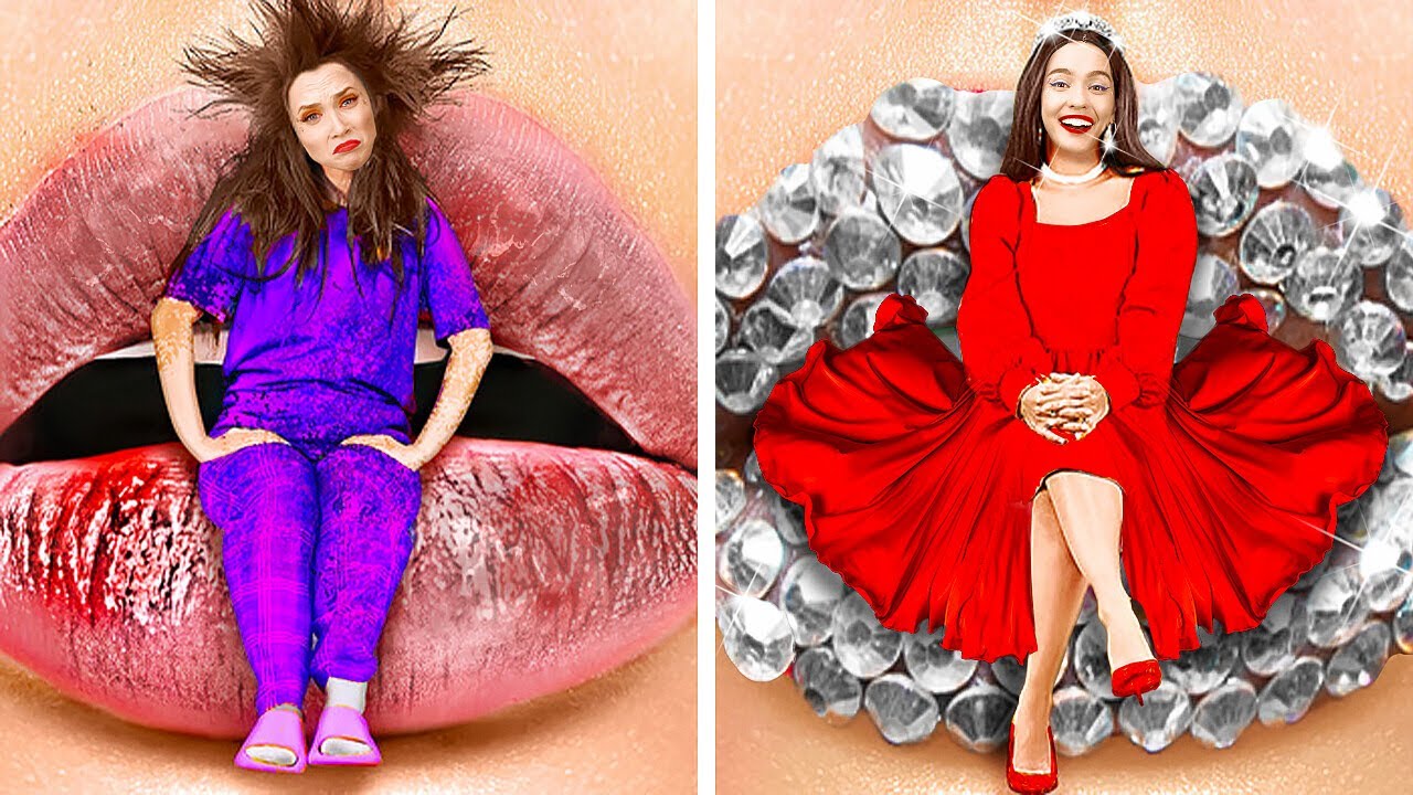 الأغنياء مقابل الفقراء! أزياء مجنونة وحيل مدرسية رائعة! مواقف مضحكة من 123GO! ذهب