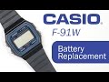 How To Replace The Battery of Casio F-91W Watch - Easy Tutorial