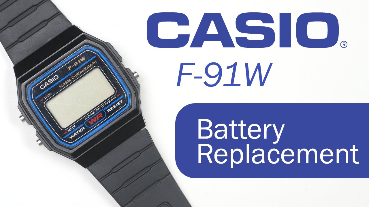 The Battery of Casio F-91W Watch 