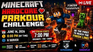 🏁 LIVE Minecraft Hardcore Parkour Challenge! | First to Reach the Finish Line Wins! 🔥
