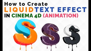 How to Create Liquid Drop Text Effect Animation in Cinema 4D - Tutorial
