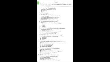 Listening B2, FCE Practice Plus 2 2015, Test 4, Part 1