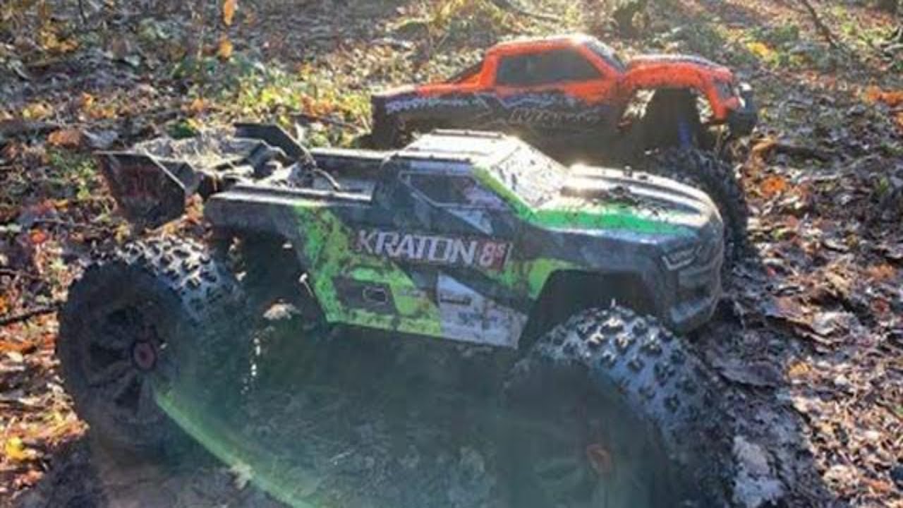 RC Bashers UK - Arrma Kraton 8s vs Traxxas X-Maxx 8s - Second Run with Upgrades to Both Cars
