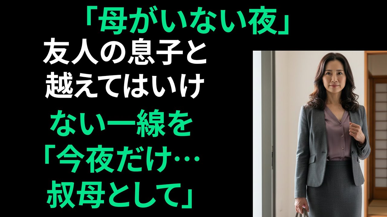 【シニア恋愛】「叔母さん…僕が責任を取る。もう子どもじゃない。昨夜のことは母さんには内緒にして」｜黄昏恋愛｜実話｜オーディオブック｜人生実話｜黄昏実話