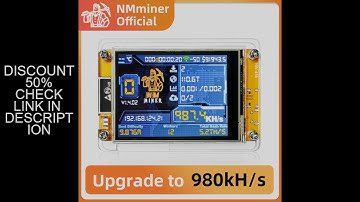 Bitcoin NerdMiner V2 NMMiner Lucky Miner Hashrate 980KH/s ESP32 2.8 inch Smart Display Crypto Solo L