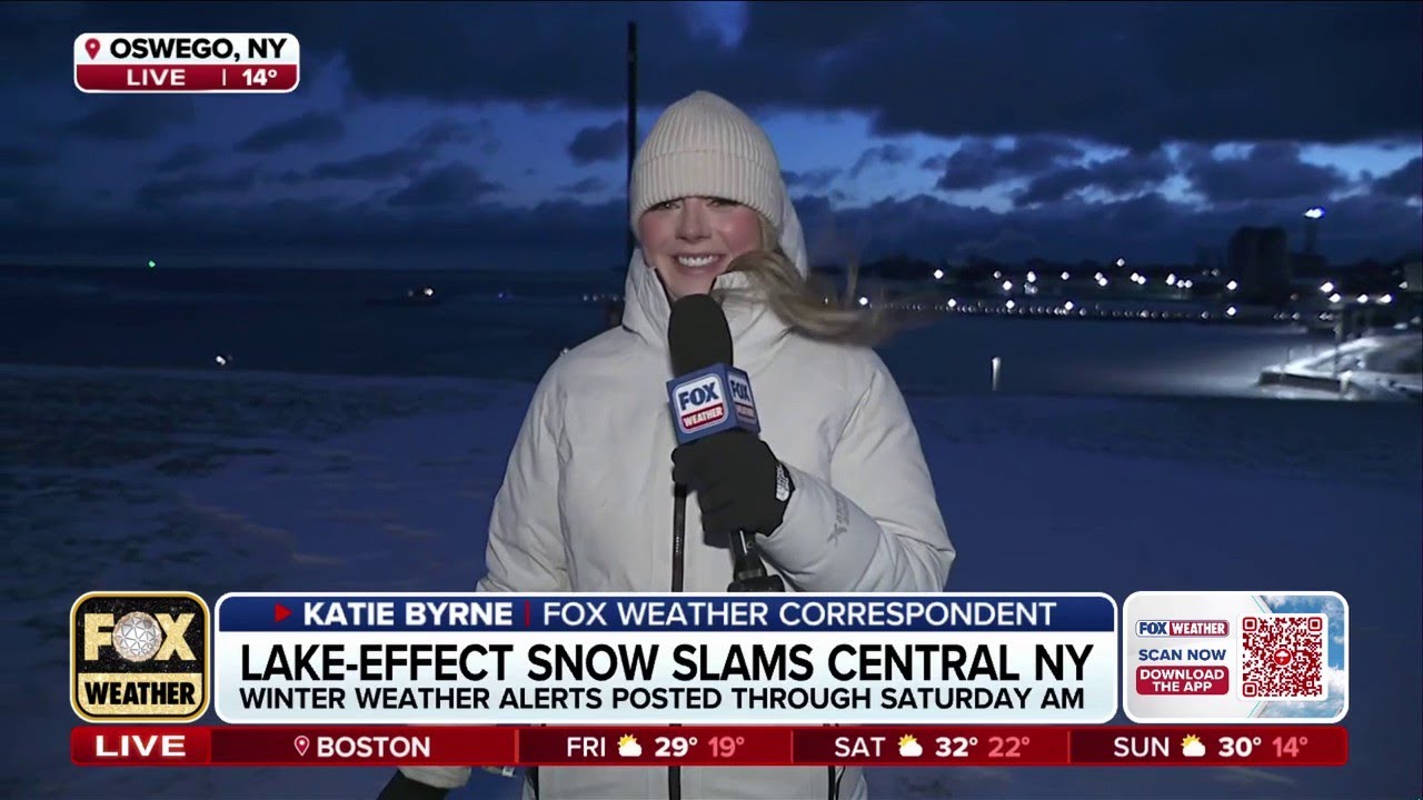 Lake Effect Snow Continues To Slam Central New York - YouTube