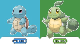 Grass Type Blastoise Evolution & Mega | Fire Venusaur - Water Charizard | Pokémon Type Swap | Max S