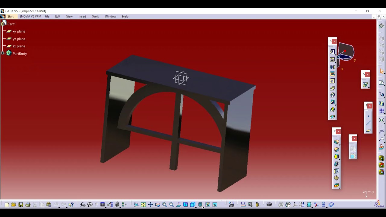 STATIC ANALYSIS WITH CATIA V5 (Simple Desk vs Reinforced Desk) - YouTube