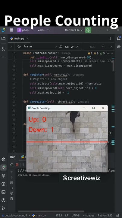 Python - Create People Counting app using python || python tutorial # ...