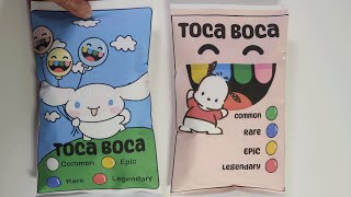 🌨️🌈✨ Cinnamoroll and Pochacco TocaBoca blind bag compilations 🌨️ASMR DIY paper craft