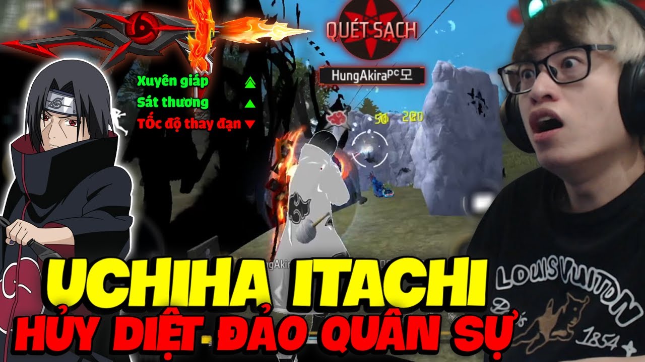 HÙNG AKIRA TEST VÒNG QUAY UCHIHA ITACHI VÀ MP40 SHARINGAN SỬ DỤNG AMATERASU HỦY DIỆT ĐẢO QUÂN SỰ