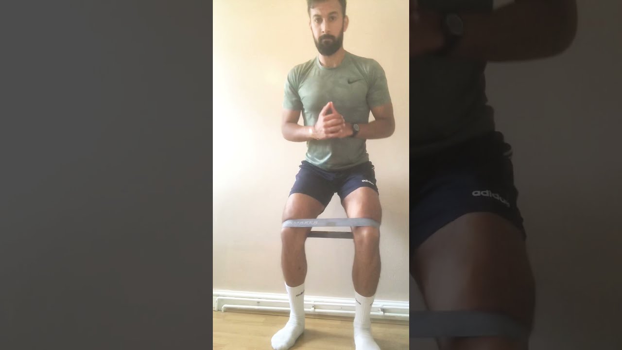 Mini Band Lateral Squat Walk - YouTube