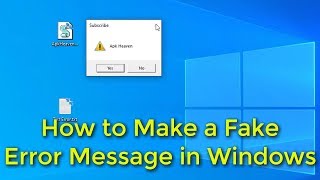 How to Make a Fake Error Message in Windows screenshot 1