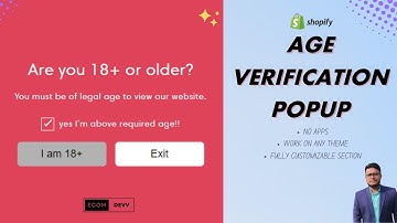 How to Add Age Verification Popup in Shopify Store Without Any APP(2024)