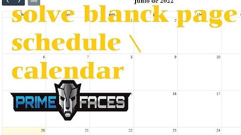 PROBLEM PRIMEFACES BLACK PAGE SCHEDULE CALENDAR