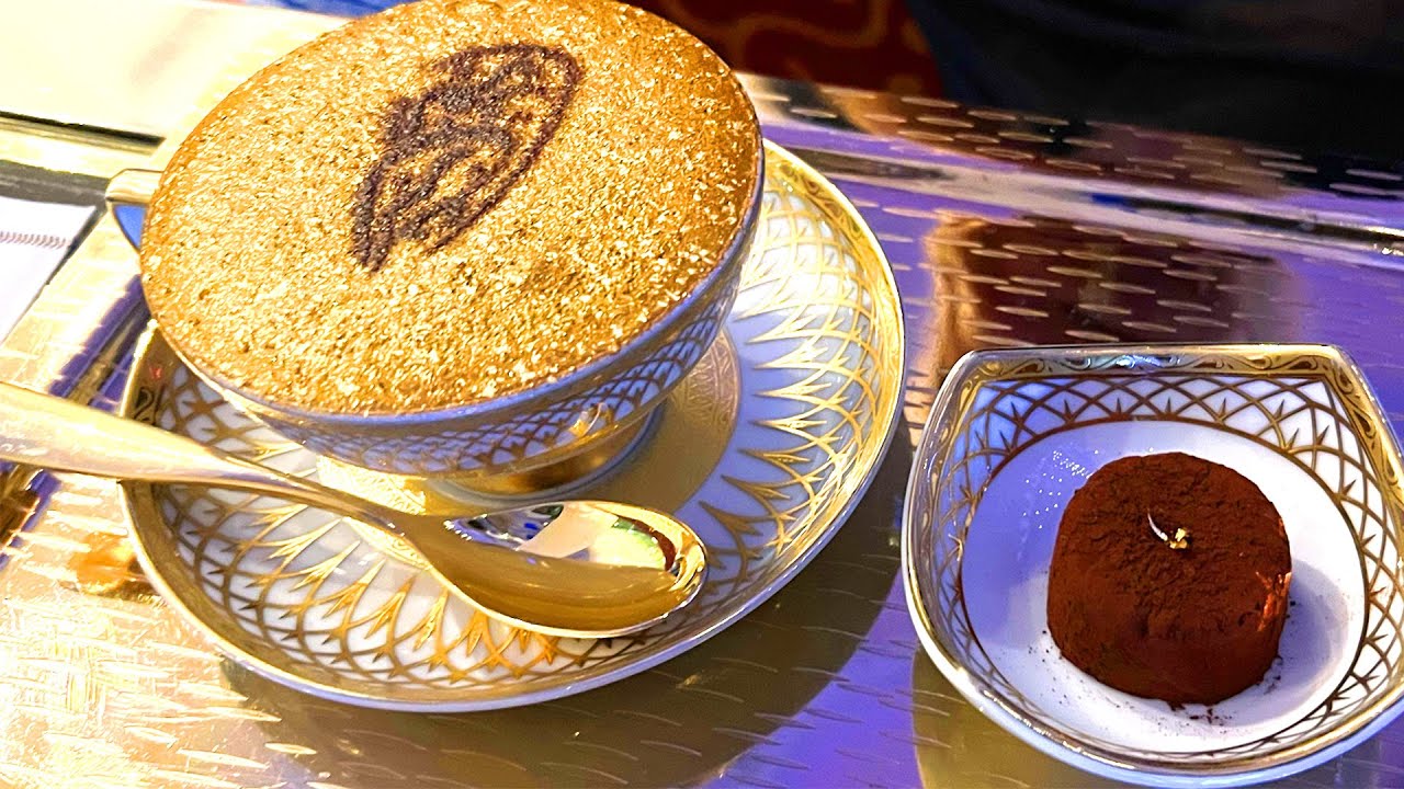 Burj Al Arab Gold Coffee including price - Sahn Eddar - in 4K