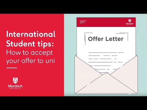 How to accept your Murdoch University offer (International)