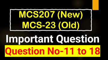 mcs207 Mcs-023  dbms | important questions with Answers mcs-023 | mcs23 | mcs023 dbms