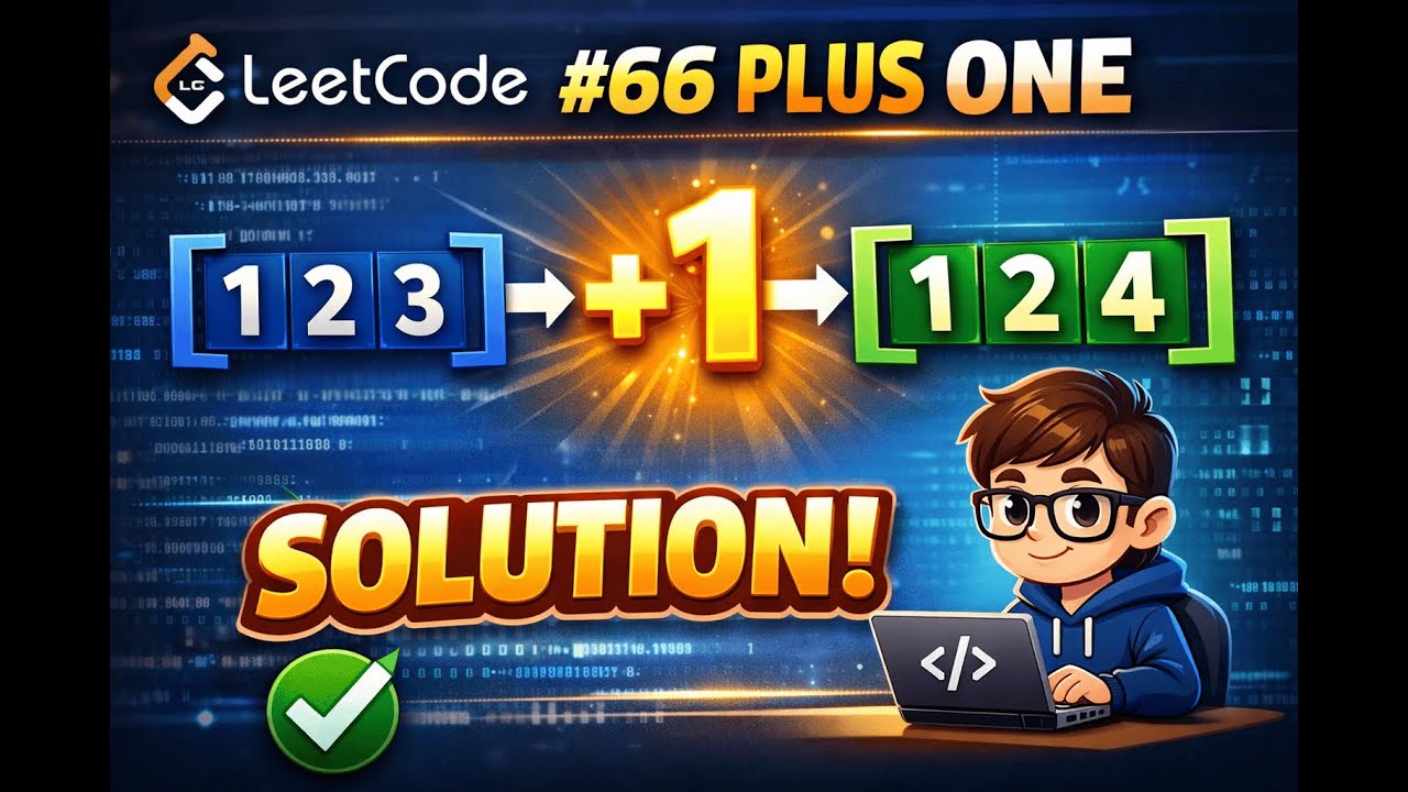 Jan 1, 2026 - Leetcode Daily Challenge - Problem #66. Plus One - YouTube