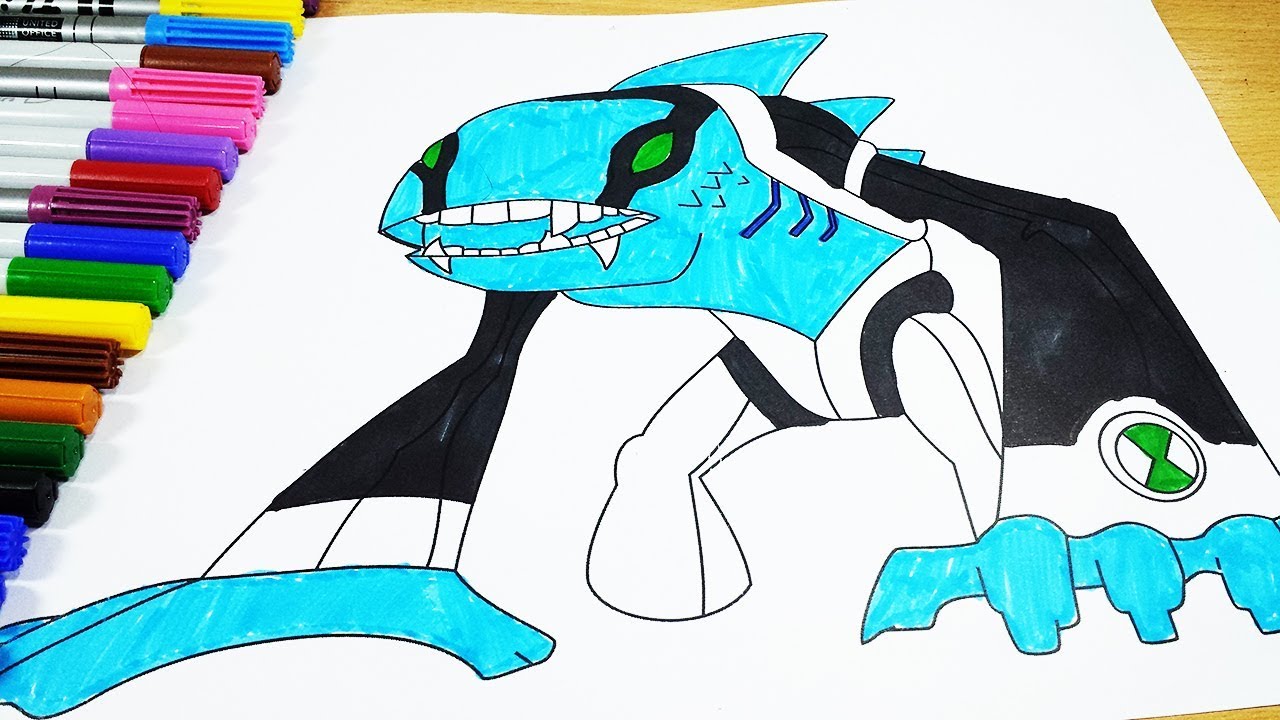 Coloring Pages Ben 10 Articguana Coloring Videos Ben 10 Coloring Book 2017 Youtube