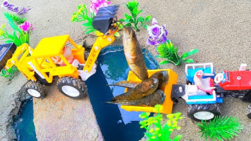 Diy Tractor Stuck in mud load trolley fish jcb science project mini project, keep villa, top minigea