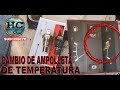 cambiando ampolleta de temperatura