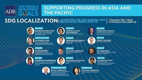 SDG Dialogues - SDG Localization: Recovery for the 2030 Agenda