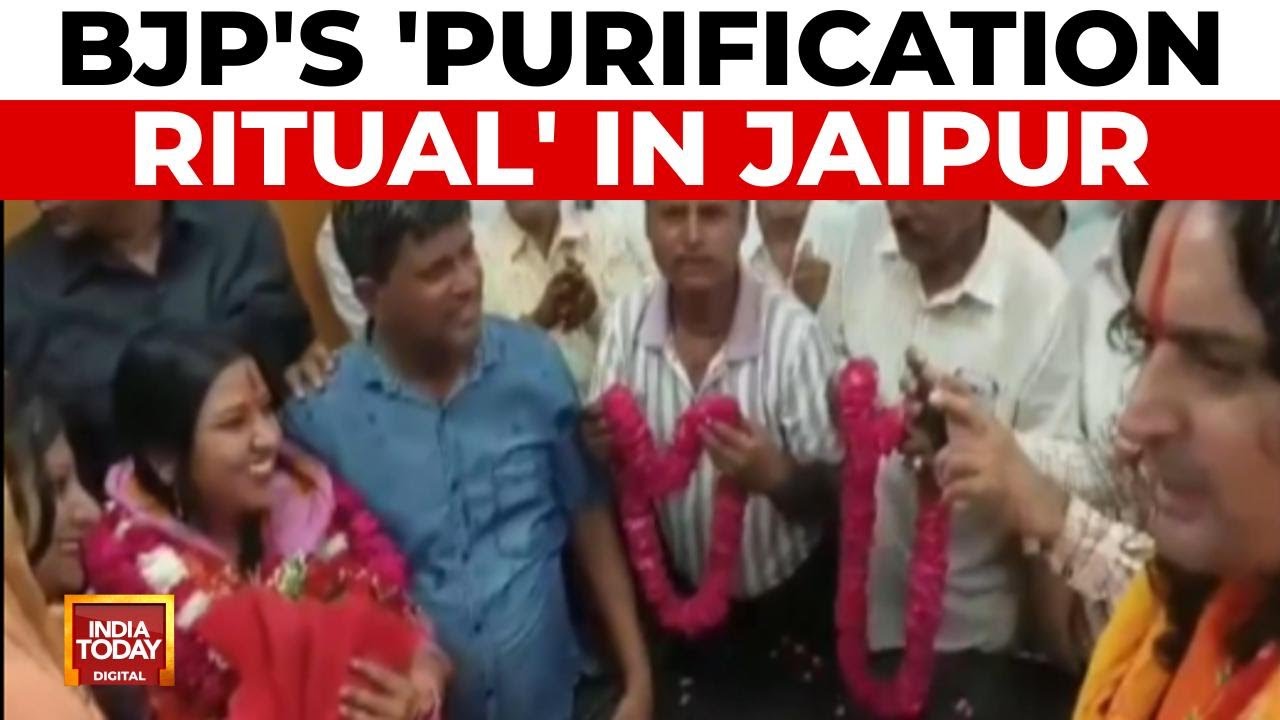 BJP Conducts 'Purification Ritual' for Congress Turncoats in Jaipur ...