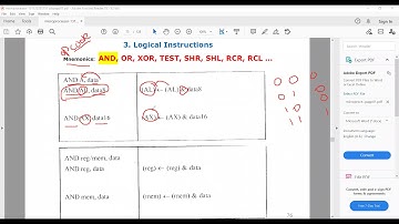 instruction set of 8086 || logical instructions