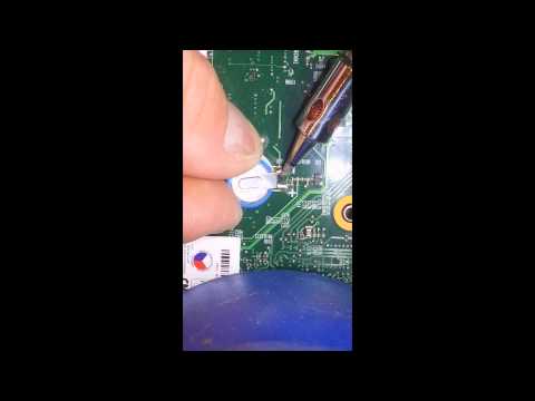 Replacing The RTC (CMOS) Battery On A Toshiba A505 Laptop (soldering)