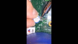 Replacing the RTC (CMOS) battery on a Toshiba A505 Laptop (soldering)