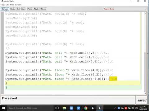 demonstration of  Math. ceil(), Math.floor()